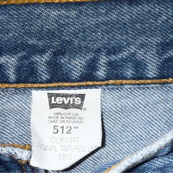 Vintage Levi's 512 Slim Taper Made In The USA Womens Lightwash Jeans Size 18 S - Picture 7 of 13